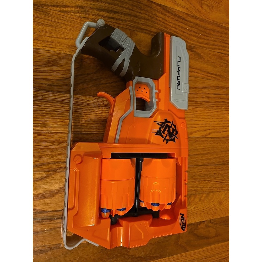 Nerf‎ Zombie Strike FlipFury Blaster 2 Flipping 6-Dart Drums Ages 8+ Hasbro